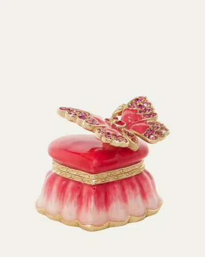 Jay Strongwater Mini Heart Box In Red