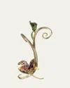 Jay Strongwater Mirabelle Orchid Single Candlestick In Multi Colors