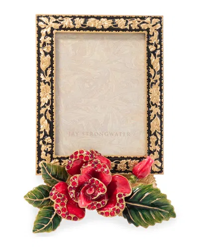 JAY STRONGWATER NIGHT BLOOM ROSE FRAME, 3" X 4"
