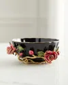 Jay Strongwater Catherine Night Bloom Bowl In Multi
