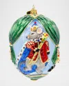 Jay Strongwater Nutcracker Suite Egg Christmas Ornament In Multi