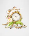Jay Strongwater Orchid Clock In Multi Colors