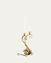 Jay Strongwater Roselyn Orchid Double Candlestick In Gold