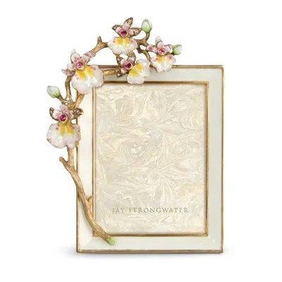 Jay Strongwater Orchid Frame In White