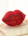 Jay Strongwater Overstoned Lips Box In Ruby