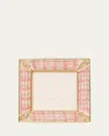 Jay Strongwater Leland Pavé Corner Square Frame In Pink