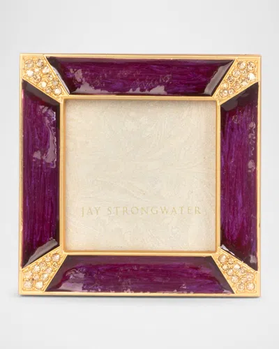 Jay Strongwater Pave Corner Frame, 2" In Purple