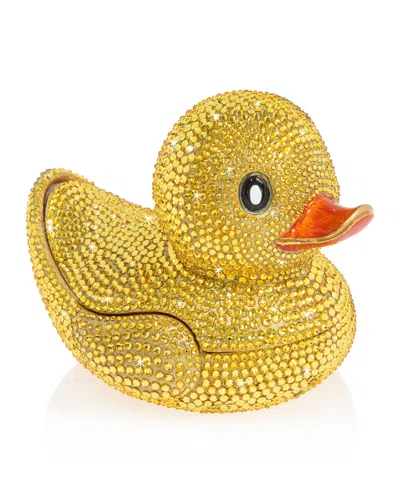 Jay Strongwater Pave Rubber Ducky Box In Gold