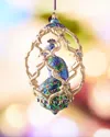 Jay Strongwater Peacock Egg Christmas Ornament