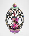 Jay Strongwater Peacock Egg Christmas Ornament In Multi