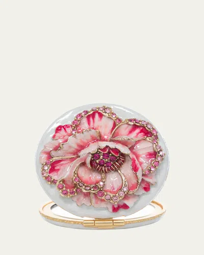 Jay Strongwater Peony Compact In Pink