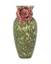 Jay Strongwater Flora & Fauna Peony Vase In Multi