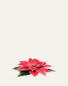 Jay Strongwater Poinsettia Tabletop Objet In Pink