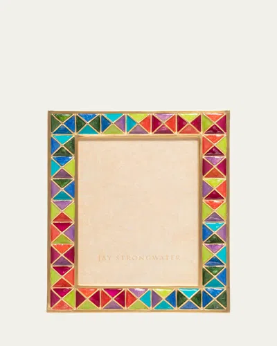 Jay Strongwater Pyramid Frame, 3" X 4" In Rainbow