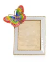 Jay Strongwater Rainbow Butterfly Frame, 3" X 4" In Multi