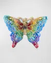Jay Strongwater Rainbow Butterfly Glass Christmas Ornament