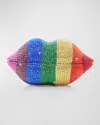 Jay Strongwater Rainbow Lip Box In Multi