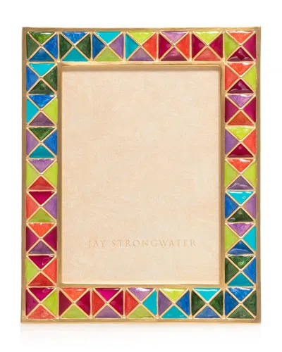 Jay Strongwater Rainbow Pyramid Frame, 3" X 4" In Multi