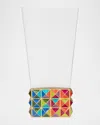 Jay Strongwater Rainbow Pyramid Vase In Multi