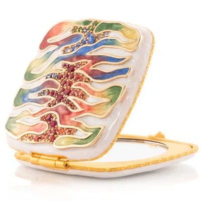 Jay Strongwater Rainbow Zebra Compact