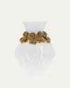 Jay Strongwater Rose Vase In White