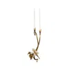 Jay Strongwater Roselyn Orchid Double Candlestick In Gold