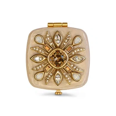 Jay Strongwater Schuyler Maltese Bejeweled Compact