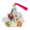 Jay Strongwater Seven Swans A Swimming Glass Ornament In Purple