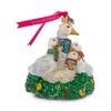Jay Strongwater Six Geese A Laying Glass Ornament In Green