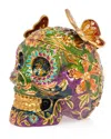 Jay Strongwater Rivera Butterfly Skull Mexican Skull Box In Multi