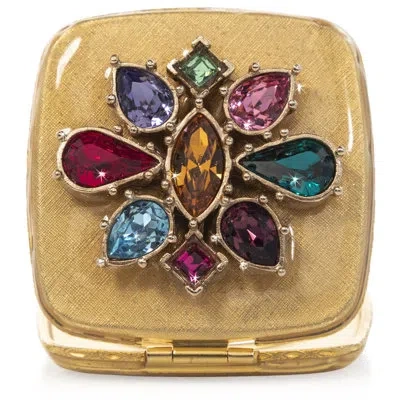 Jay Strongwater Square Jeweled Compact