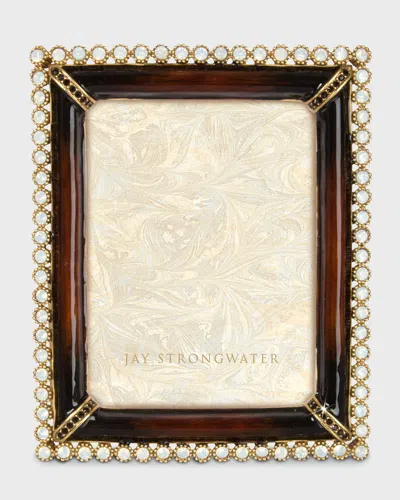 Jay Strongwater Emilia Stone Edge 3'' X 4'' Frame In Safari