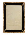 Jay Strongwater Black Lorraine Stone-edge 4" X 6" Picture Frame