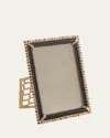 Jay Strongwater Stone Edge Frame, 4" X 6" In Blk Multi