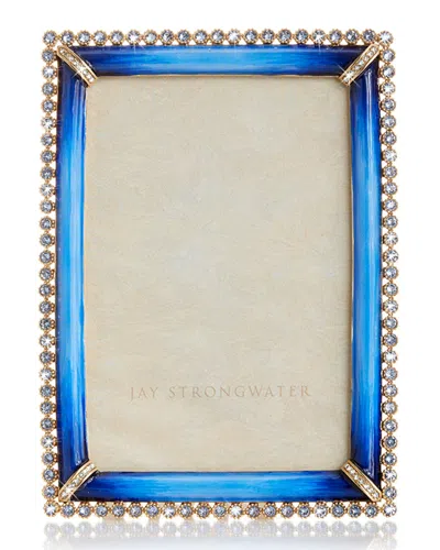 Jay Strongwater Stone Edge Frame, 4" X 6" In Blue