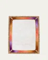 Jay Strongwater Stone Edge Frame, 4" X 6" In Orange/purple