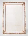 Jay Strongwater Stone Edge Frame, 4" X 6" In Pink/white
