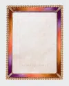 Jay Strongwater Stone Edge Picture Frame, 5" X 7" In Orange/purple
