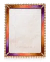 Jay Strongwater Stone Edge Picture Frame, 5" X 7" In Orange/purple