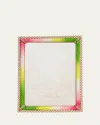 Jay Strongwater Stone Edge Frame, 5" X 7" In Pink/green