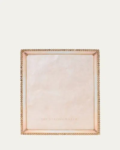 Jay Strongwater Stone Edge Frame, 8" X 10" In Pink/white