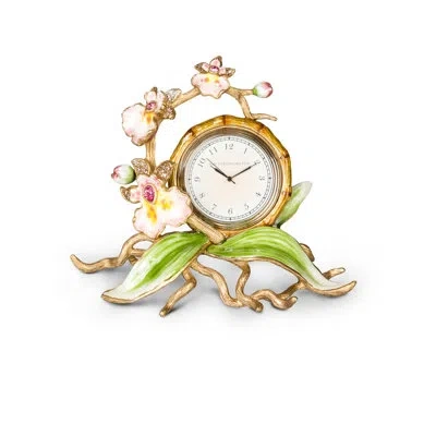 Jay Strongwater Tara Orchid Clock