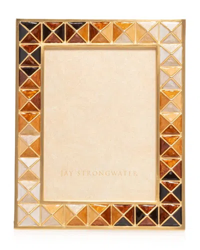 Jay Strongwater Topaz Pyramid Frame, 3" X 4" In Multi