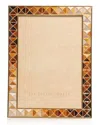 Jay Strongwater Mosaic Pyramid Picture Frame In Brown/gold
