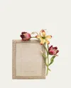 Jay Strongwater Margery Flora Tulip Picture Frame, 5" X 7" In Yellow/red