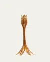Jay Strongwater Tulip Medium Candlestick Holder In Gold