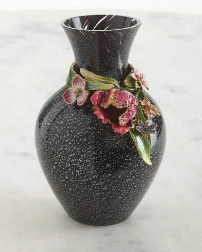 Jay Strongwater Tulip Vase In Black