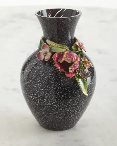 Jay Strongwater Dabbled Tulip Vase In Multi
