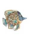 Jay Strongwater Weston Butterfly Fish Figurine In Blue