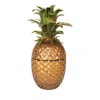 Jay Strongwater Winston Pineapple Jeweled Glass Jar In Brown